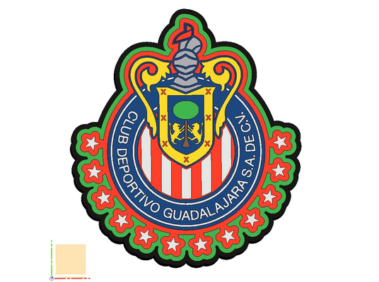 chivas mexican soccer lightbox multiple ams required by kalons kreations art signs & logos mexico futbol 3d print model - Mito3D