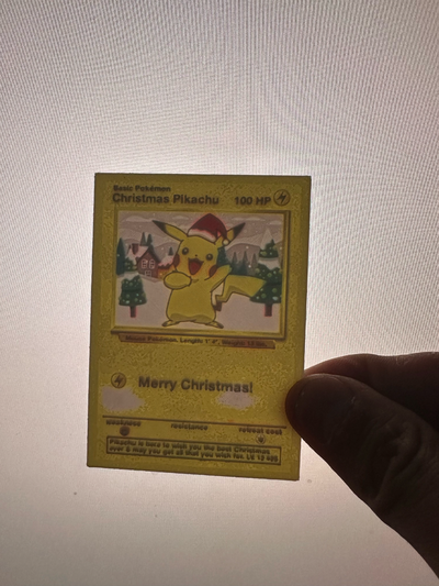 natale pikachu pokemon carta litofania by thatguy08 arte 2d 3d print model - Mito3D