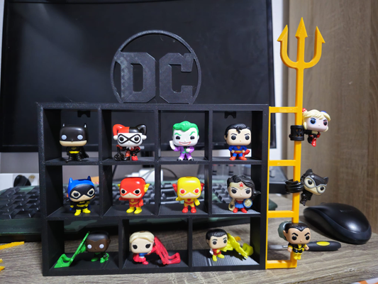 dc estante alegría infantil funko popular by 3d melodía arte modelos dc comics batman aquaman harleyquinn destello bufón 3d print model - Mito3D