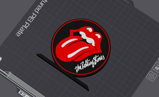 rotolare pietre logo tavolo in piedi by 5kyrunn3r arte segni loghi mick jagger keith richards inghilterra gruppo musicale roccia ams pronto 3d print model - Mito3D