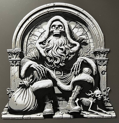 untote santa by donmatis kunst modelle hutschmiede filamentmalerei 3d print model - Mito3D