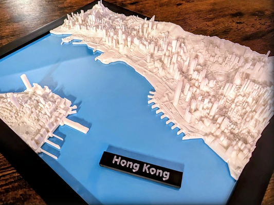 hong kong 3d miniature grand by jarvijar miniatures hong kong ville paysage urbain terrain géographie mini cadre diy modèle chine chinois 3d print model - Mito3D