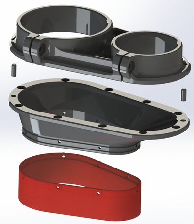 cnc staub schuh zyklon separator 65mm 80mm spindel od versionen by eklianisch werkzeuge maschine booten sammlung abnehmbar 3d print model - Mito3D