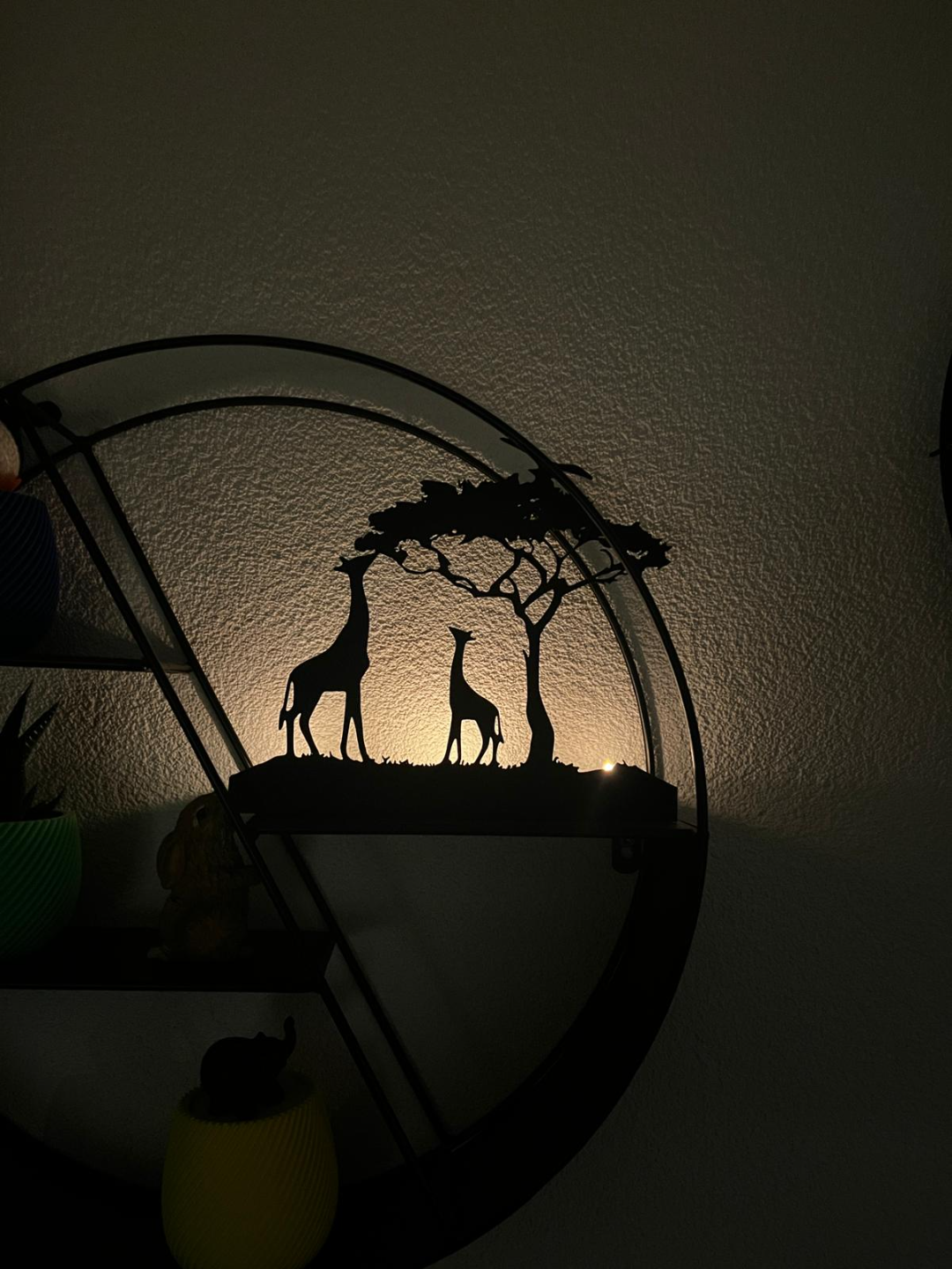 safari candle stand by maegu art sculptures giraffe decoration led light 3D print model - Mito3D