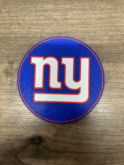 york giants coaster by cf3d designs household house models ny nfl coasterset nycoaster giantscoaster 3d print model - Mito3D