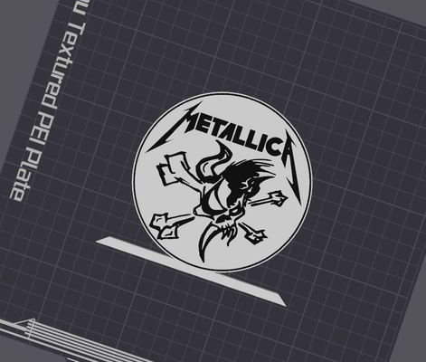 metallica logotipo by 5kyrunn3r arte sinais logotipos metal lixo banda james hetfield placa lars ulreich américa eua los angeles ams pronto 3d print model - Mito3D