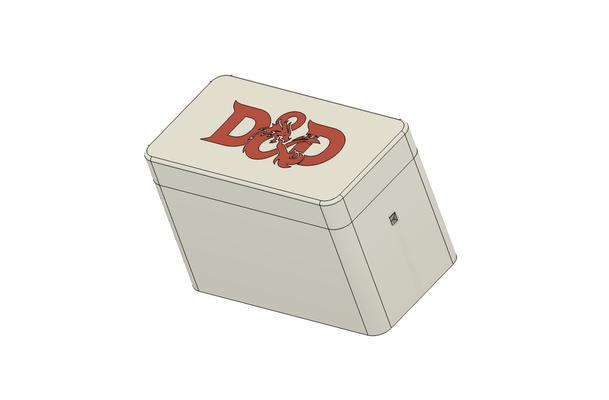 d&d dice box cantilever snapfit parametric by roman3d toys & games board dungeon dragons fun parametricdesign boardgames dicebox diceroller fantasy fantasygames fusion 360 design designcraft 3d print model - Mito3D