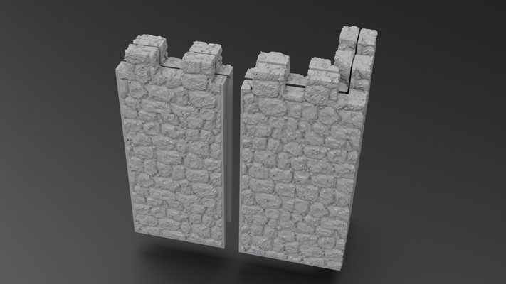 dnd terreno castello pareti trame by battaglia deancz giocattoli giochi tavola dndterrain modulare warhammer piastrelle dndtiles 3d print model - Mito3D