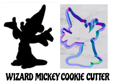 wizard mickey cookie cutter by goldiesvinyl household house models mouse disney hat clay 3D print model - Mito3D