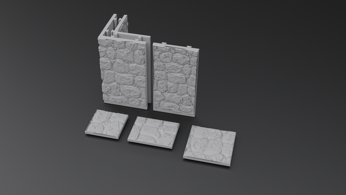 dnd terreno stonetype1higher trame by battaglia deancz giocattoli giochi tavola dndterrain dndtiles piastrelle warhammer modulare 3d print model - Mito3D