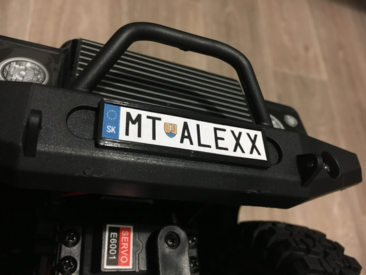 license plate holder eu size 1 10 rc crawler by hynxxxx hobby & diy car cars scale 3d print model - Mito3D