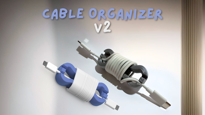 cable organizer v2 by franceschellifederico tools organizers box tray organizerbox cables accessories cable-organizer utility easy print office desk accessory studio 3d print model - Mito3D