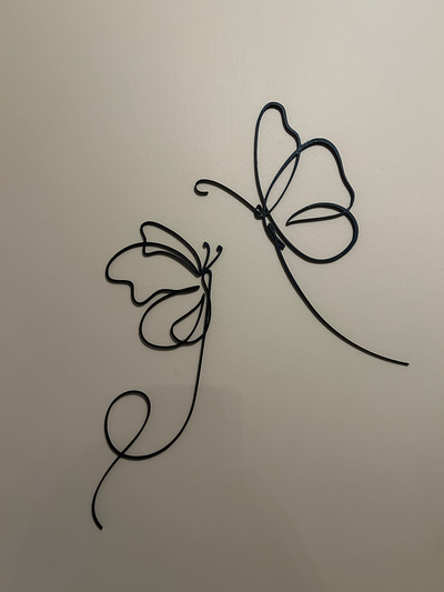 contour butterflies by slowpoke's workshop art 2d butterfly fly bug decor wall ams 3d print model - Mito3D