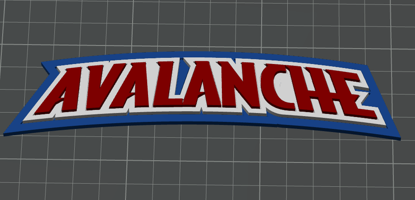 colorado avalanche logo by ebrucker406 art panneaux logos hockey lnh sports 3d print model - Mito3D