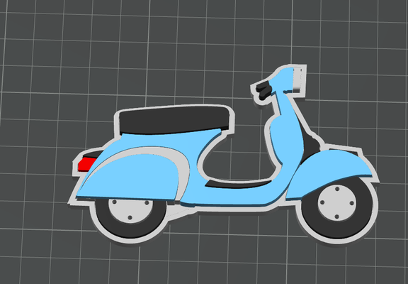 scooter aimant by ebrucker406 ménage décor vespa 3d print model - Mito3D