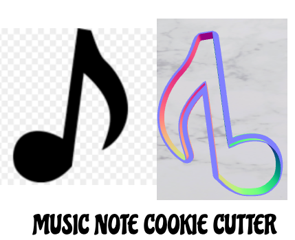 music note cookie cutter by goldiesvinyl household house models clay 3D print model - Mito3D