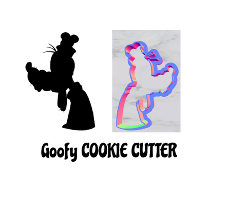 goofy cookie cutter by goldiesvinyl household house models disney clay 3d print model - Mito3D