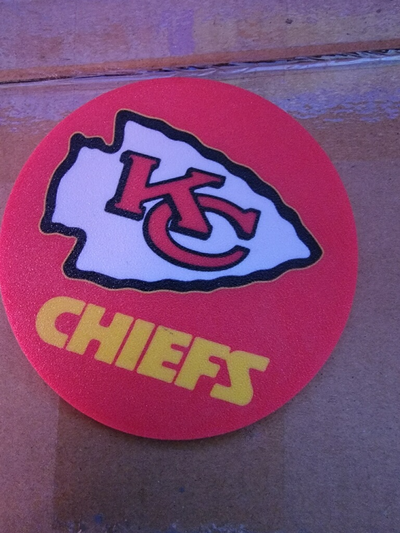 kansas city chiefs coaster by rjkempston hobby & diy sport outdoors sports 3d print model - Mito3D