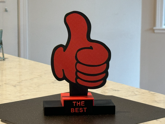 thumbs up trophy by leon ca household decor 3d print model - Mito3D