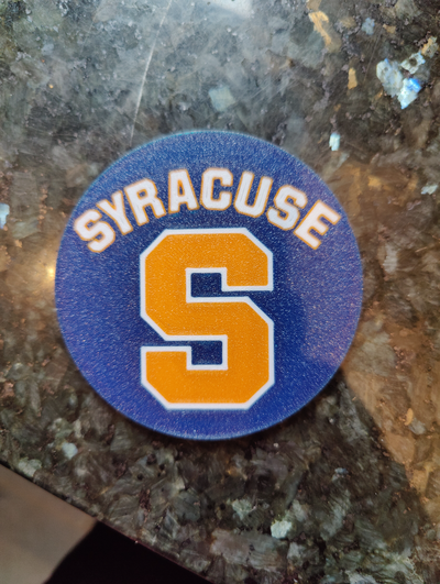 syracuse coaster by rjkempston hobby & diy sport outdoors orangemen basketball 3d print model - Mito3D