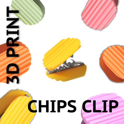 chips clips by zarol zz werkzeuge gadgets clip bagclip spielzeug 3d print model - Mito3D