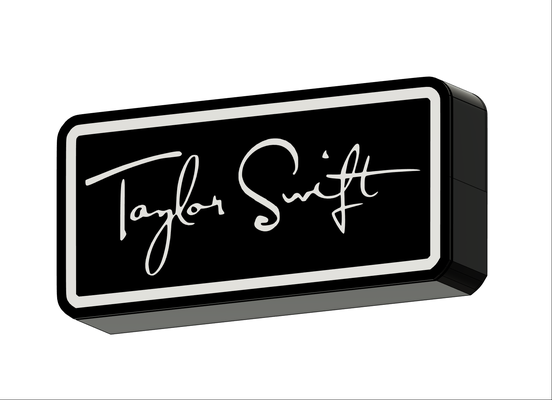 taylor swift led lamp by codyinbody3 art models t tswift singer song songwriter performer concert travis kelce blonde woman light lightbox 3d print model - Mito3D