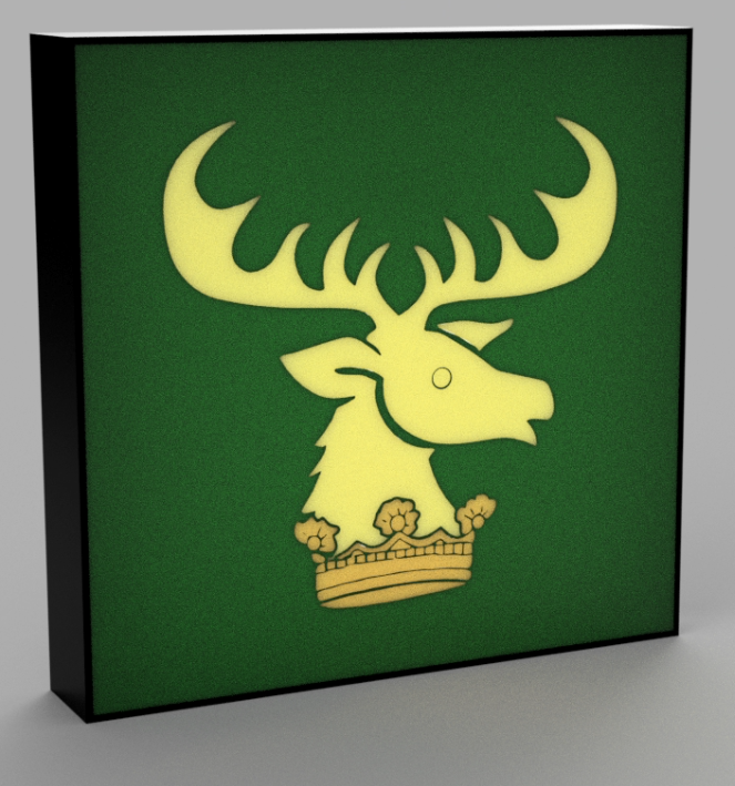 oyun of tahtlar ev renly baratheon led lamba by beeee 3d sanat işaretler logolar game thrones tv televizyon hbo kitap kitabın led lamba ışık kutu hafif kutu 3D print model - Mito3D