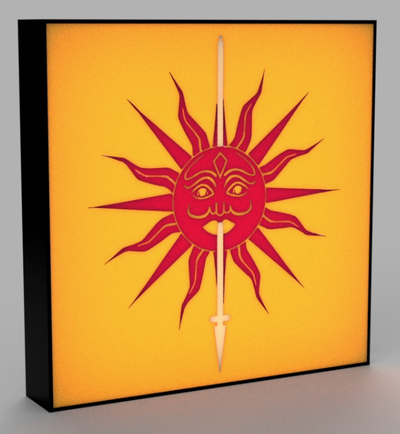 juego of tronos casa martell led lámpara by escarabajo 3d arte señales logos hbo tv televisión lámpara led ligero caja ligera 3d print model - Mito3D