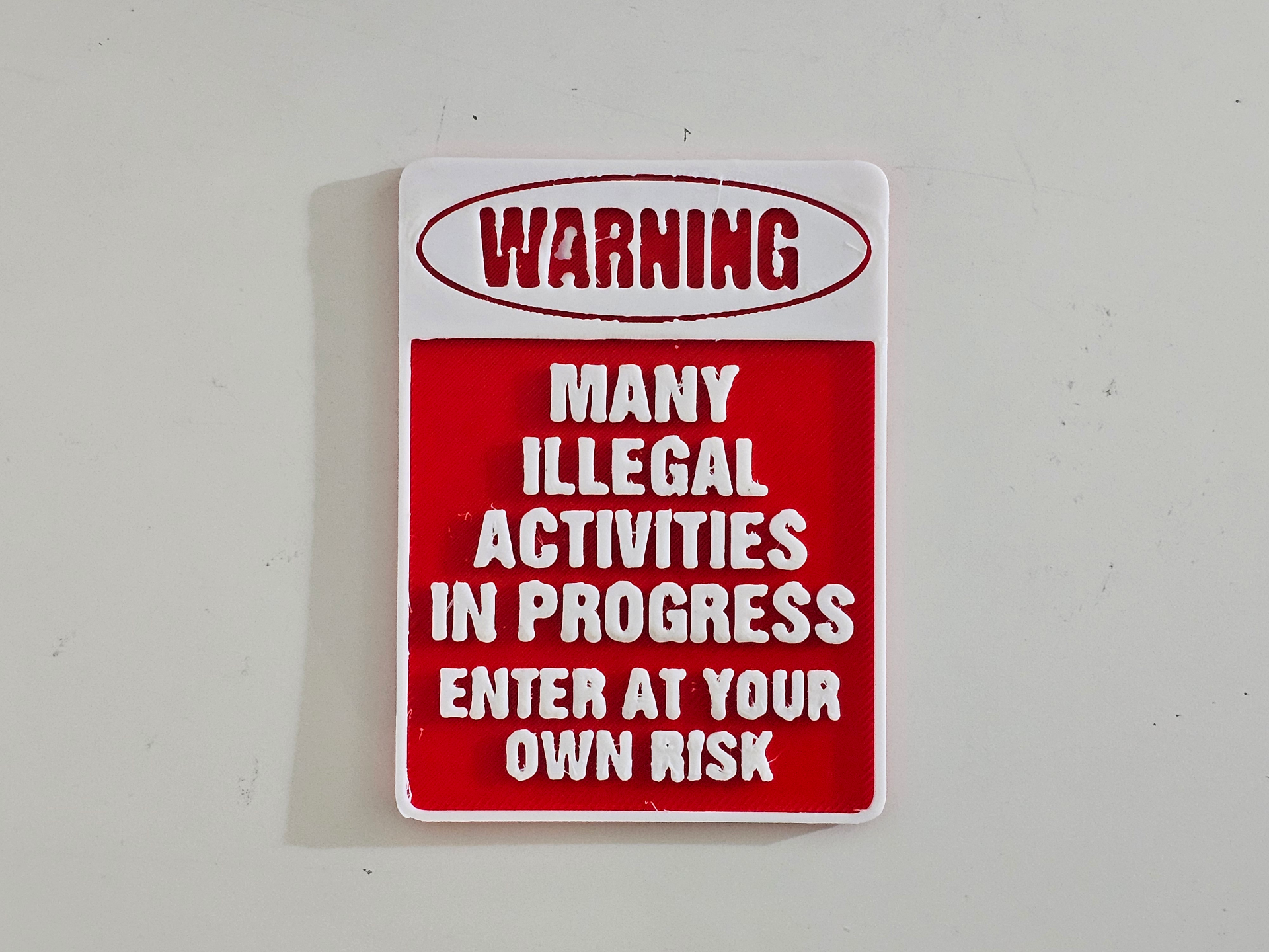 totally legal sign by dubmehard art signs & logos illegal humor rave 3D print model - Mito3D