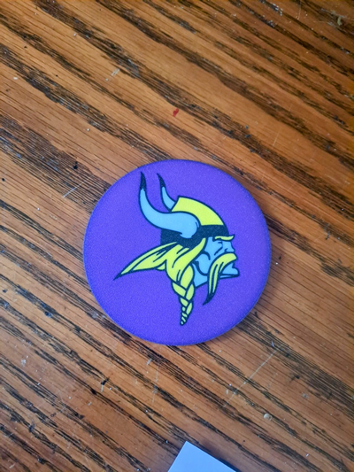 minnesota vikings coaster by rjkempston hobby & diy sport outdoors nfl football 3d print model - Mito3D