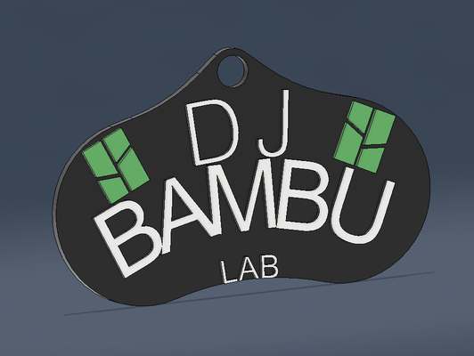 dj bambu laboratório colar brilho in sombrio by noturno moda joalheria bambulab música festa 3d print model - Mito3D