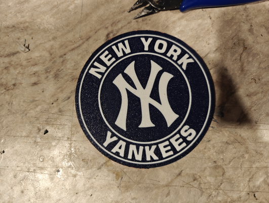 york yankees untersetzer by rjkempston hobby diy sport draußen baseball mlb 3d print model - Mito3D