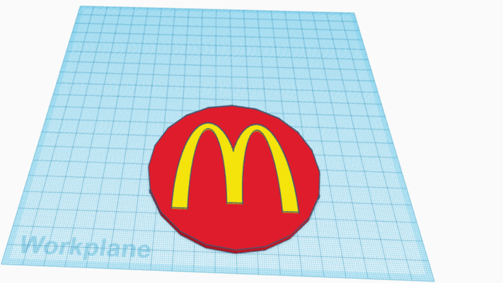 mcdonald's coaster by coolcoasters art signs & logos 3d print model - Mito3D