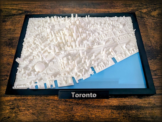 toronto ontario 3d minyatür by jarvijar minyatürler kanada ca kent şehir manzarası arazi coğrafya harita çerçeve kendin yap sıra aksesuar aksesuarlar mini akçaağaç yapraklar 3d print model - Mito3D