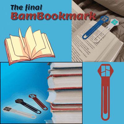 final bambookmark by forest87 tools organizers bookmark bambu books book student reading gadget accessory segnalibro logo contest 3d print model - Mito3D