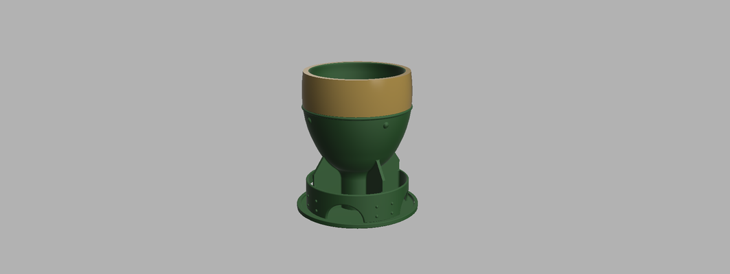 mini nucléaire pot fleur by technologie sensibilisation ménage décor soutenir support tomber terre friche 3d print model - Mito3D