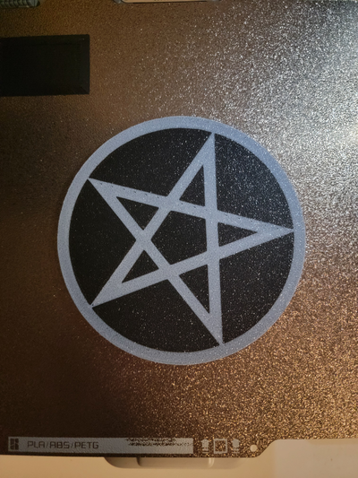 facile pentacle coaster by themumbl3r ménage décor vite impression païen goth boisson 3d print model - Mito3D