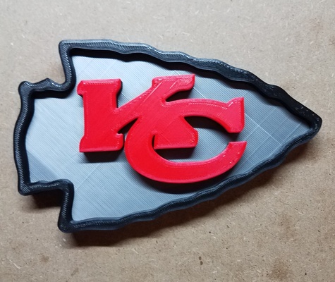 kansas ville chefs by technologie sensibilisation art panneaux logos football nfl chose universelle 3d print model - Mito3D