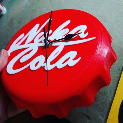 nuka cola clock by tech outreach art models fallout nukacola thingiverse 3d print model - Mito3D