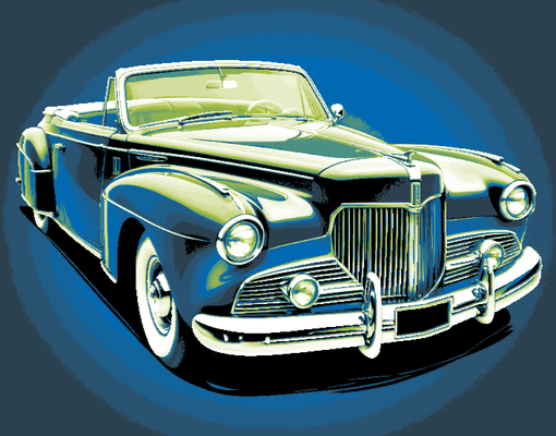 hueforge art - 1941 lincoln continental convertible by mclanesmemories 2d mark marker bookmark book 3d print model - Mito3D