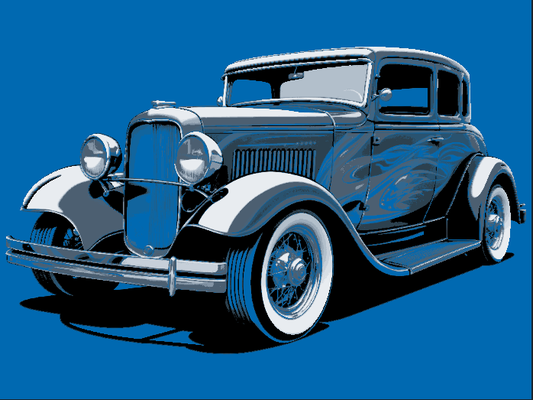 hutschmiede kunst 1932 ford benutzerdefiniert frisiertes auto by abonnieren 2d wagen kennzeichen marker lesezeichen buch 3d print model - Mito3D