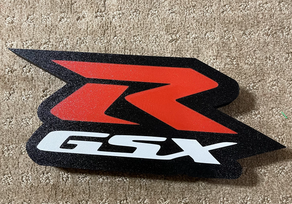 gsxr lumière boîte by a3dprint art panneaux logos 3d print model - Mito3D