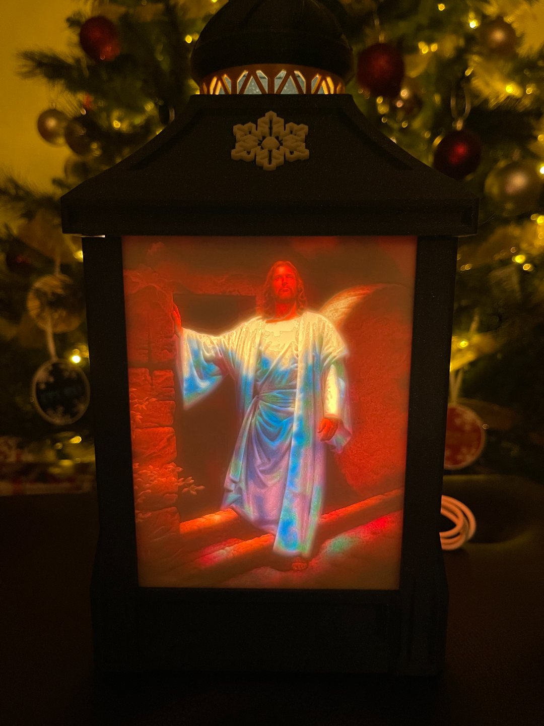 natale litofania pannelli pacco 2 remixato by p47r14rch domestico arredamento cristo luce mondo lighttheworld aumentato he is battesimo john battista lanterna 3D print model - Mito3D