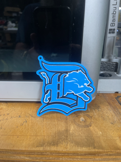 detroit leones llave cadena by websters creaciones arte señales logos fútbol deportes león 3d print model - Mito3D