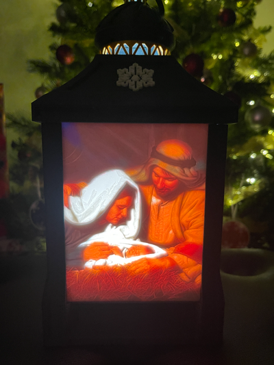 noël lithophane panneaux pack 1 remixé by p47r14rch ménage décor christ lumière monde éclairer naissance lanterne bébé jésus mère marie 3d print model - Mito3D