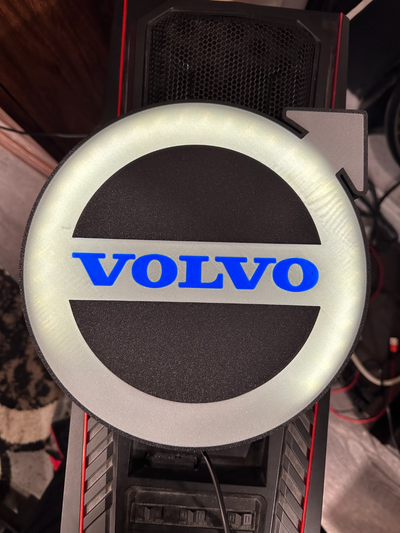 volvo emblem light box by chris thayer art signs & logos lightbox automotive decoration garage man cave car mechanic technician 3d print model - Mito3D