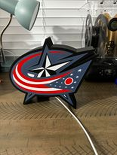 columbus blue jackets lightbox by edwani2012 household decor nhl hockey 3d print model - Mito3D