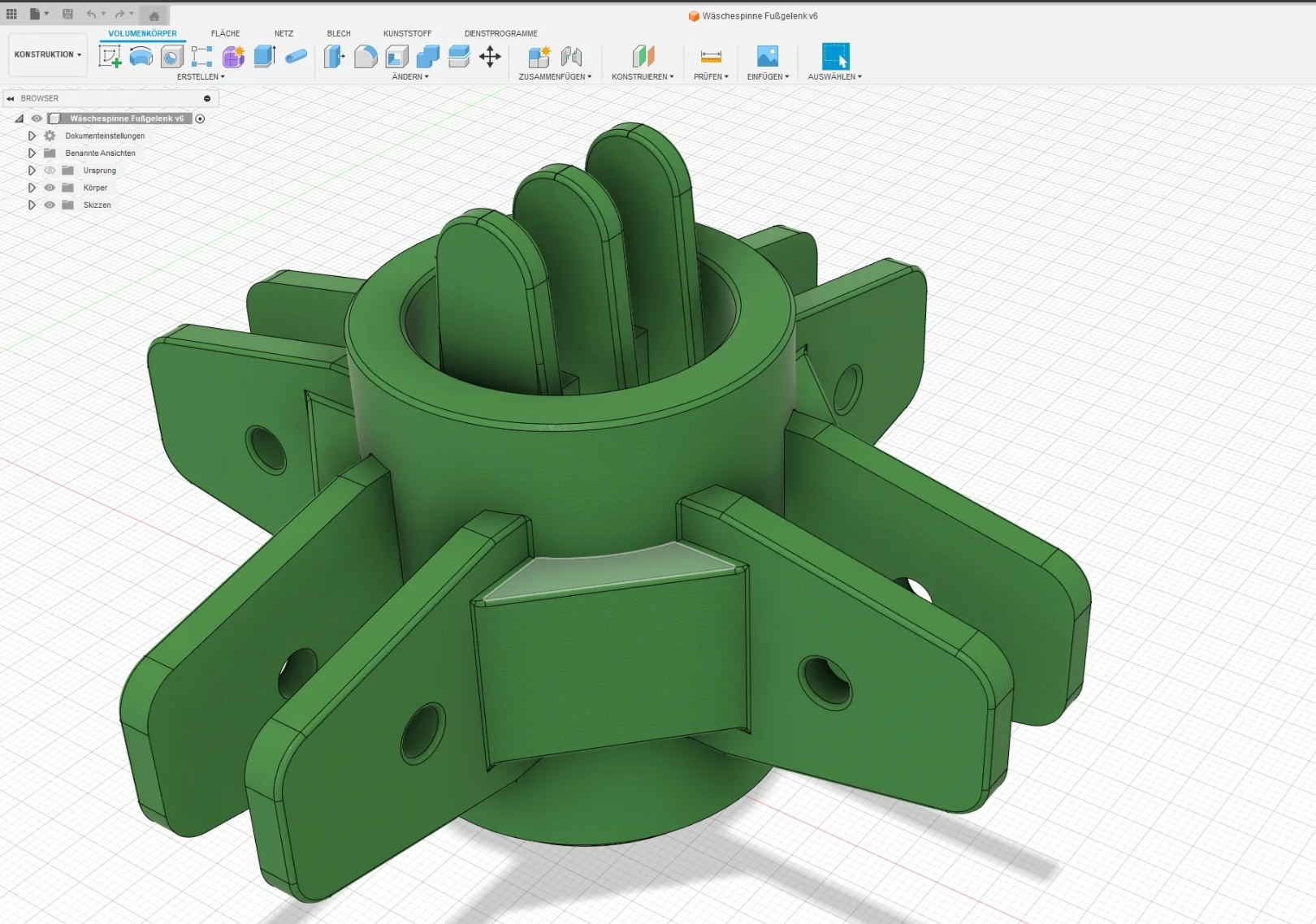 w schespinne fu gelenk by revista casa jardim waeschespinne ersatzteil 3D print model - Mito3D