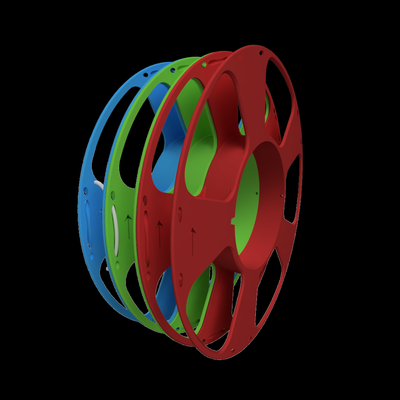 remix modular multi-filament spool remixed by cernott 3d printer accessories bambu bambulab ams multi 3 colors multicolor hueforge filament sample adapter 250g color divider subdivider storage 3d print model - Mito3D