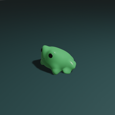 pac frog by balzo98 miniatures animals cute fred fredthefrog froggy animal cuteness 3d print model - Mito3D